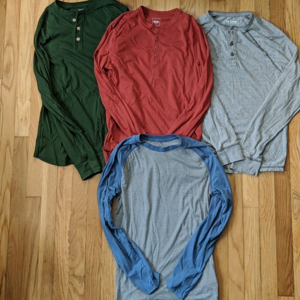 4 long sleeve shirt bundle